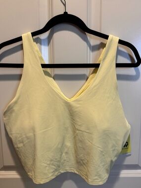 Target Pale Yellow Ribbed V-Neck Sports Bralette